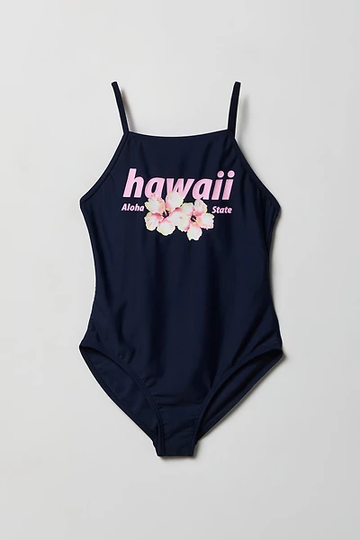 Girls Graphic One Piece Swimsuit
