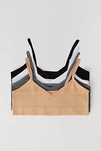 Bralette côtelée sans couture pour fille (Lot de 4)