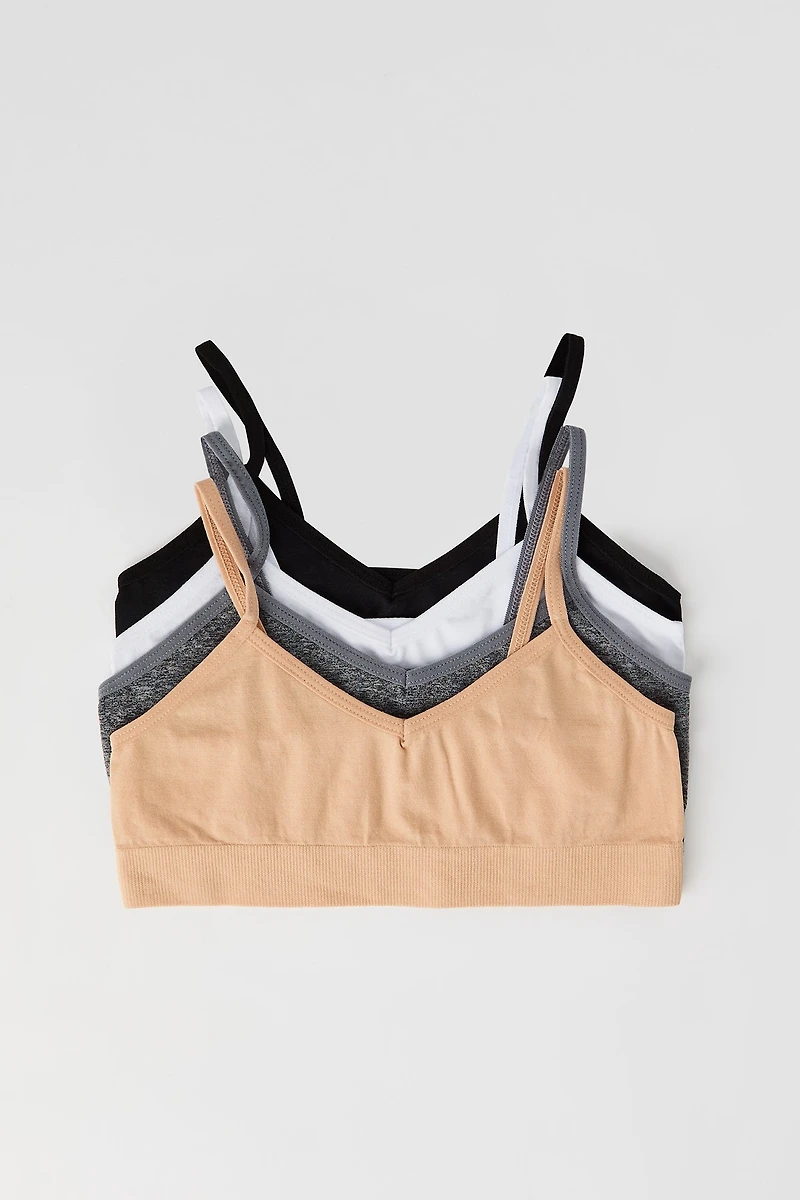 Bralette sans couture non coussinée pour fille (Lot de 4)