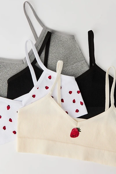 Girls Seamless Ribbed Bralette (4 Pack)