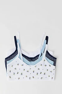 Braletette côtelée sans couture pour fille (Lot de 4)