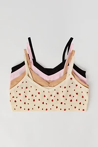 Bralette imprimée et unie sans couture pour fille (Lot de 4)