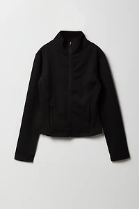 Girls Active High Density Zip-Up Jacket