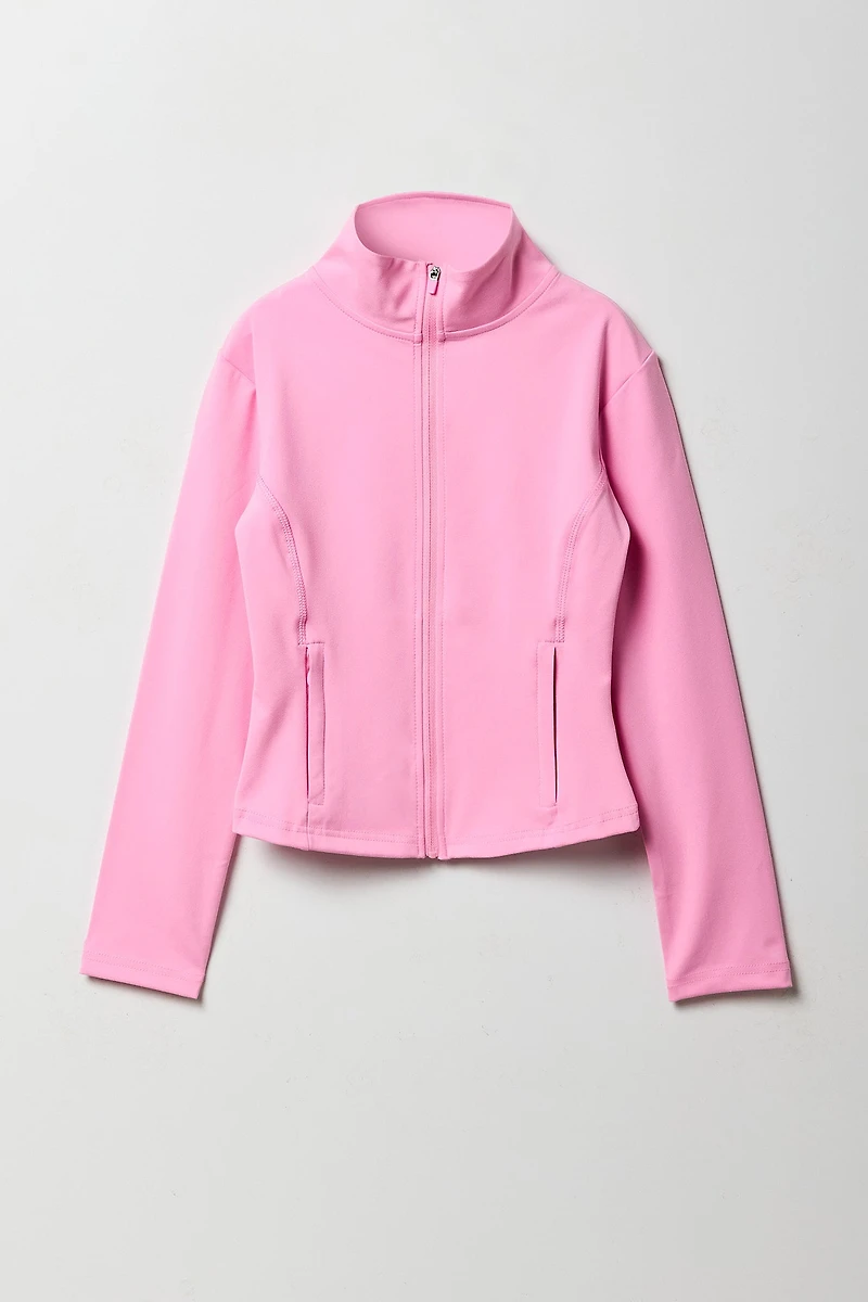 Girls Active High Density Zip-Up Jacket