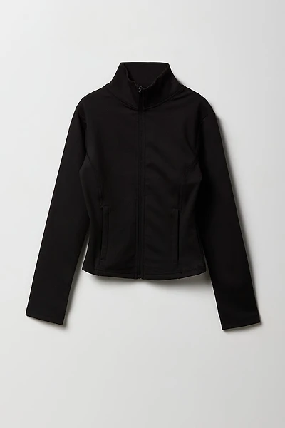 Girls Active High Density Zip-Up Jacket