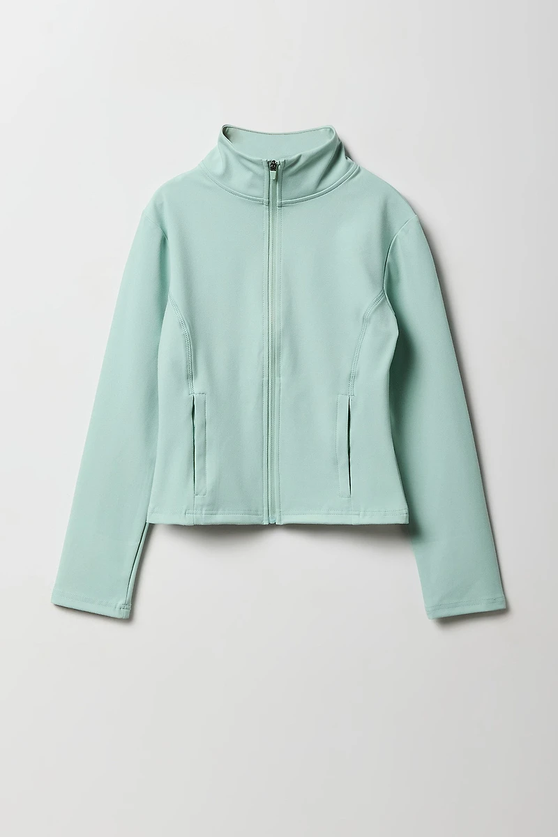 Girls Active High Density Zip-Up Jacket