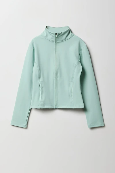 Girls Active High Density Zip-Up Jacket