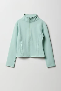 Girls Active High Density Zip-Up Jacket