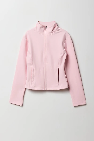 Girls Active High Density Zip-Up Jacket