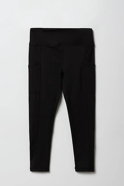 Girls Active High Density Legging with Pockets