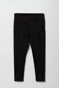 Girls Active High Density Legging with Pockets