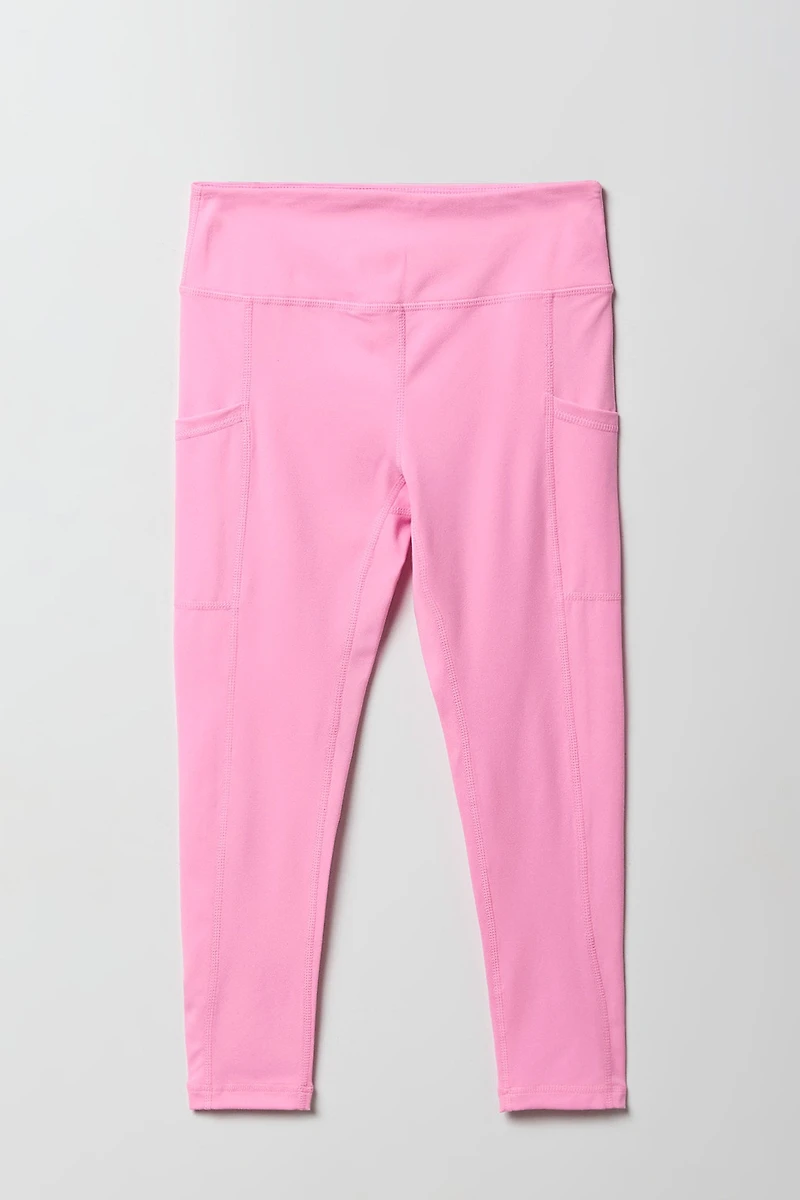 Girls Active High Density Legging with Pockets