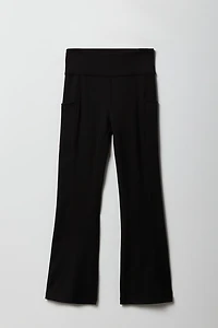 Girls Active Side Pocket Flare Legging