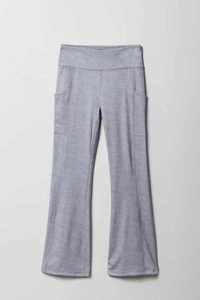 Girls Active Side Pocket Flare Legging