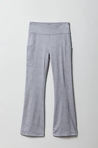 Girls Active Side Pocket Flare Legging