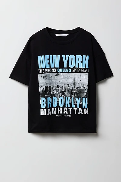 Kids Destination Graphic Oversized T-Shirt