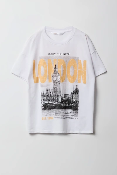 T-shirt surdimensionné à imprimé Destination pour enfants