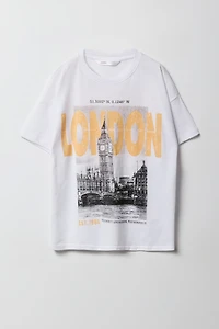 T-shirt surdimensionné à imprimé Destination pour enfants