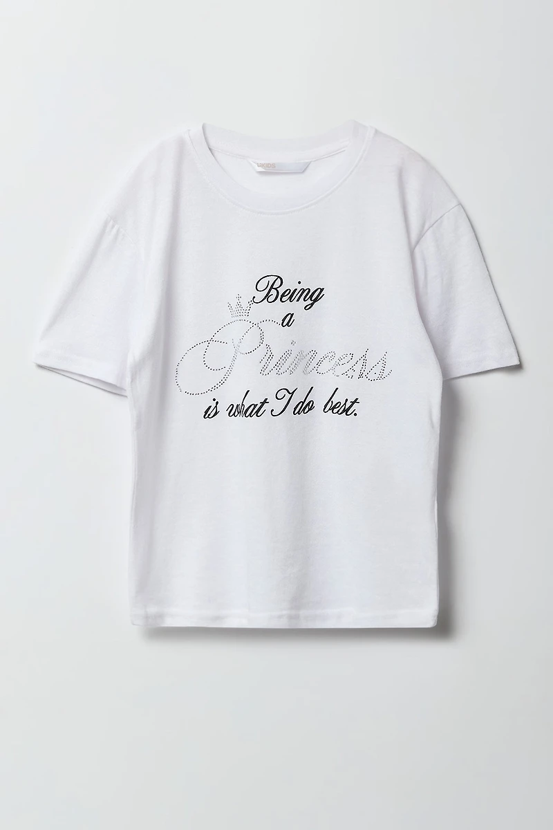 T-shirt à motif en pierres du Rhin Princess pour filles