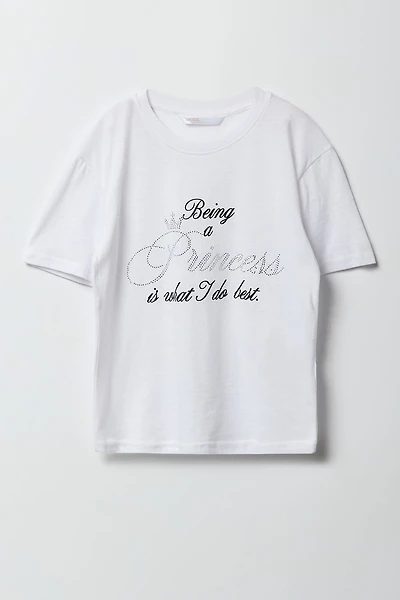 T-shirt à motif en pierres du Rhin Princess pour filles