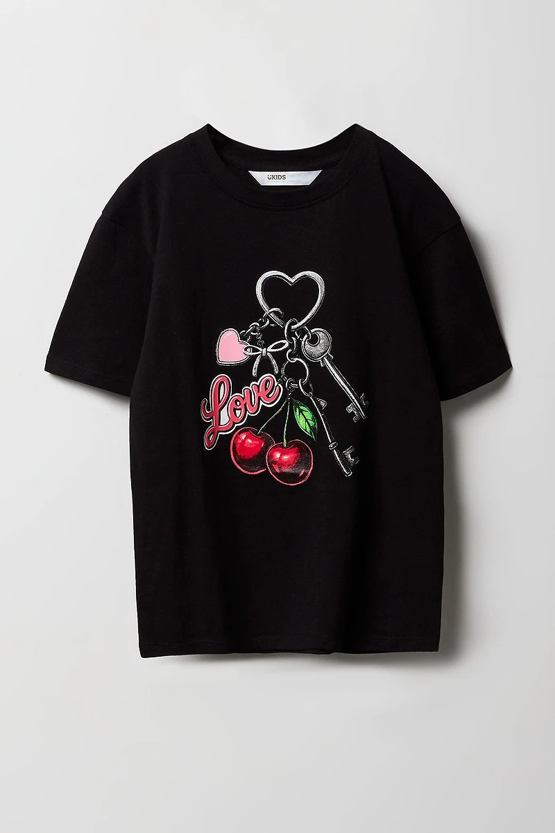 Girls Keychain Graphic T-Shirt