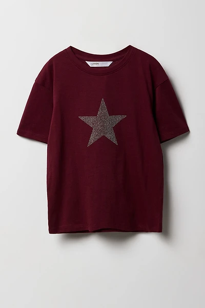 Girls Rhinestone Star T-Shirt