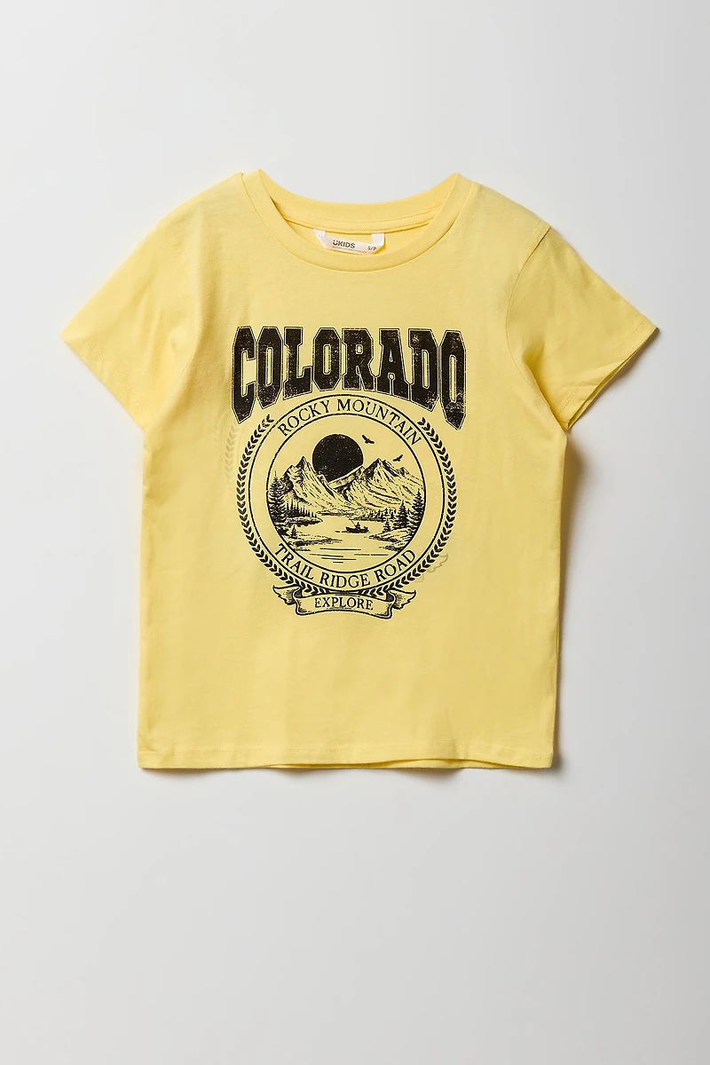 T-shirt à imprimé Colorado pour fille