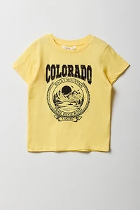T-shirt à imprimé Colorado pour fille
