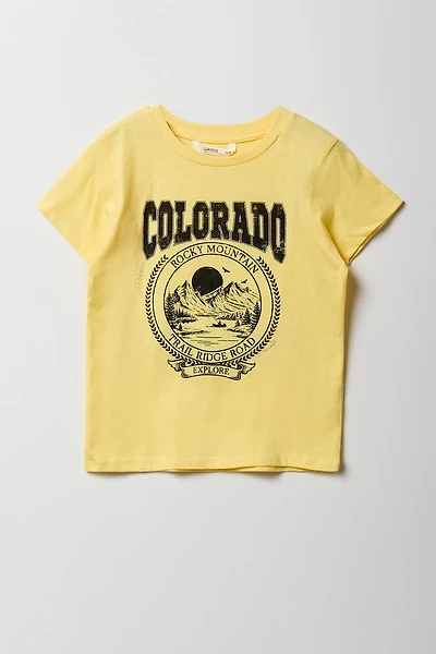 T-shirt à imprimé Colorado pour fille