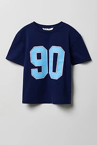 Girls Luxe Heavy Cotton Number Graphic T-Shirt