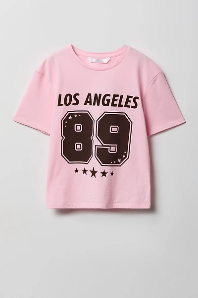 Girls Luxe Heavy Cotton Number Graphic T-Shirt