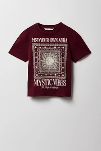 Girls Luxe Heavy Cotton Mystic Puff Print T-Shirt