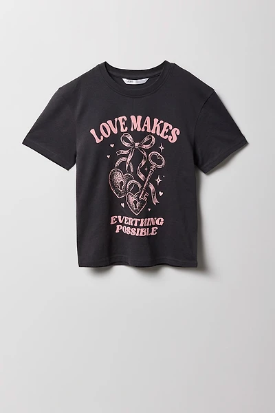 Girls Puff Print T-Shirt