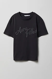 T-shirt avec pierres du Rhin pour fille