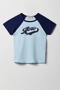 T-shirt raglan à imprimé Aero pour fille