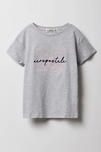T-shirt avec motif brodé Aeropostale Butterfly pour fille