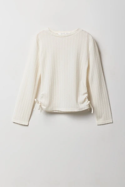 Girls Cable Knit Long Sleeve Top