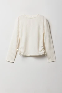 Girls Cable Knit Long Sleeve Top
