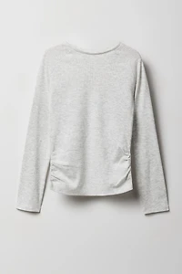 Haut à manches longues cintré sur les côtés pour fille