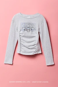 Cinnamoroll™ Girls Ribbed Cinched Long Sleeve Top