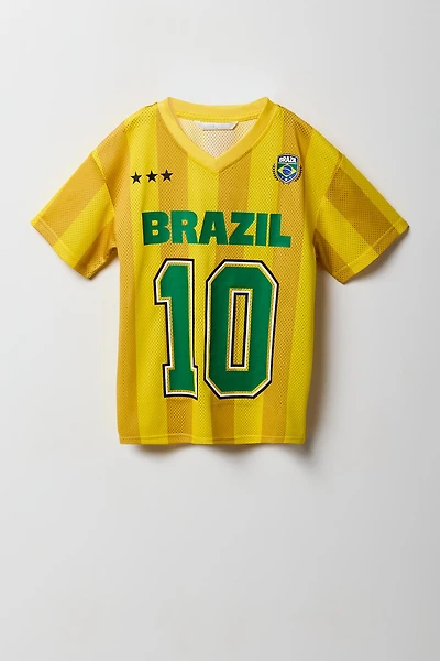 Girls Brazil Mesh Jersey