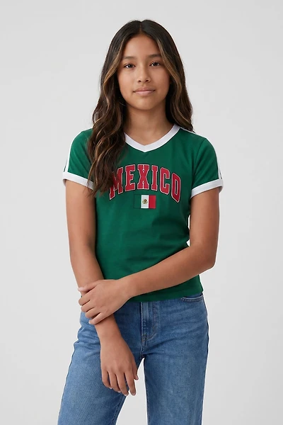Girls Mexico Graphic Soccer T-Shirt