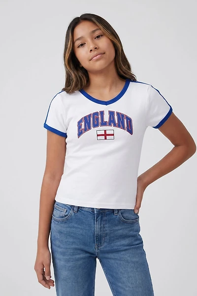 Girls England Graphic Soccer T-Shirt