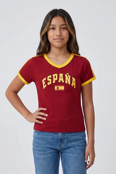 T-shirt de soccer à imprimé Espagne pour enfant