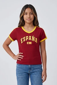 T-shirt de soccer à imprimé Espagne pour enfant