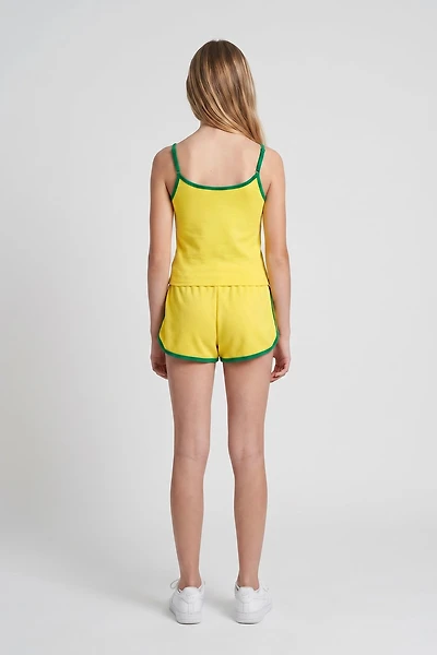 Ensemble avec débardeur et short de soccer à imprimé Brésil pour enfant