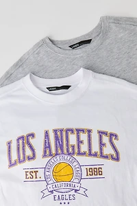 Boys Graphic & Solid T-Shirt (2 Pack