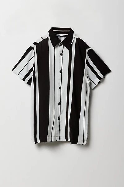 Haut boutonné avev motif cachemire et col pour garçon