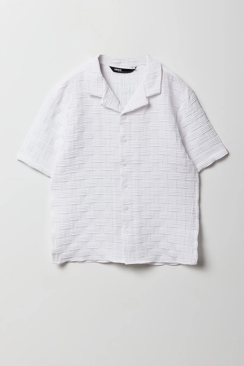 Haut boutonné natté pour garçon