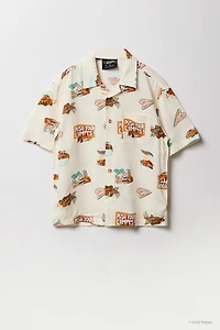 Hot Wheels™ Boys Printed Button-Up Relaxed Top